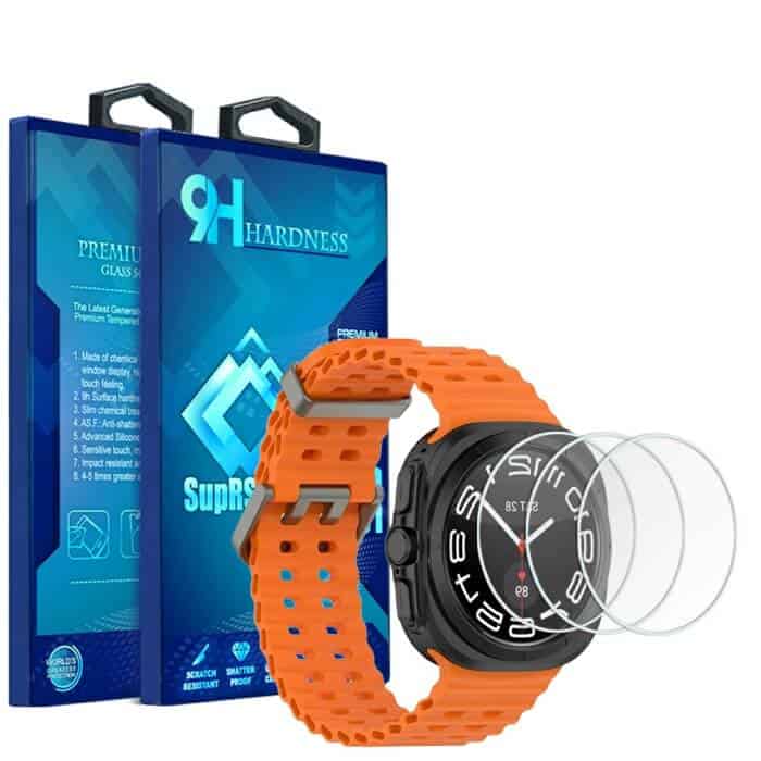 (3 Pcs) For Samsung Galaxy Watch Ultra 47mm Screen Protector Tempered Glass Guard 2 (3 Pcs) For Samsung Galaxy Watch Ultra 47mm Screen Protector Tempered Glass Guard 2